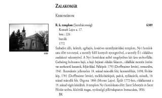 Zalakomár - Magyarország műemlékjegyzéke - Zala megye 2006 126old.jpg